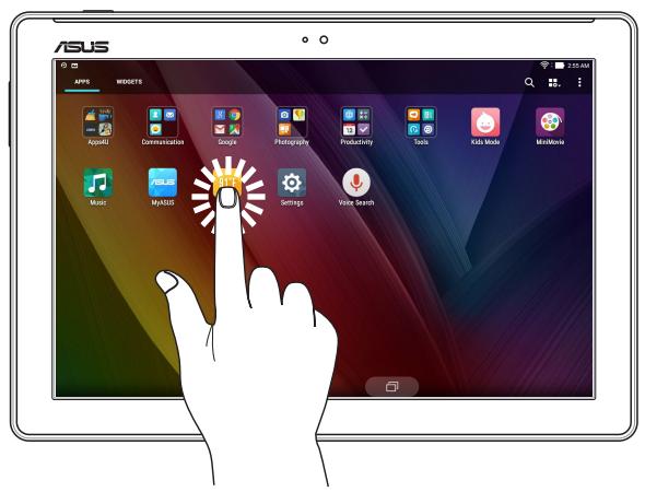 ASUS ZENPAD 10 - Ouvrir une application ou selectionner un élément - 1