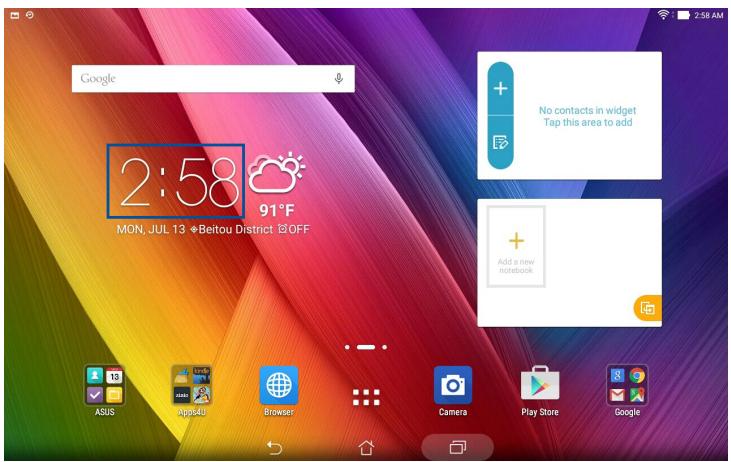 ASUS ZENPAD 10 - Ouvrir l'application Horloge - 1