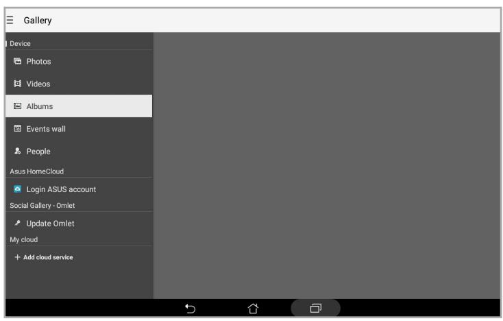 ASUS ZENPAD 10 - Acceder aux images de vos réseaux sociaux ou stockées en ligne - 1