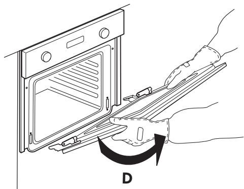 WHIRLPOOL OV B02 S - Per togliere la porta: - 4