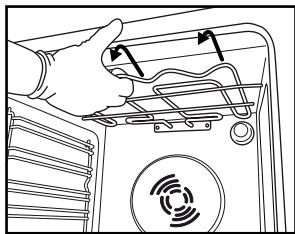WHIRLPOOL AKP 541 NB - MOVING THE TOP HEATING ELEMENT (SOME MODELS ONLY) - 2
