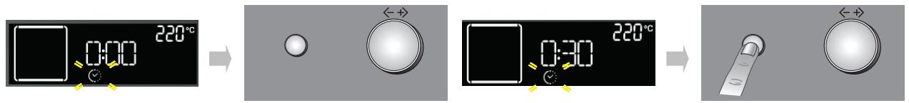 WHIRLPOOL AKZ 232/NB - TABLEAU DES PROGRAMMES - RéGLAGE DE LA DUREE DE CUISSON - 1