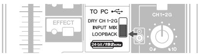 YAMAHA AG03 - Réglez le sélecteur [TO PC] ⑦ sur [loopback]. - 1