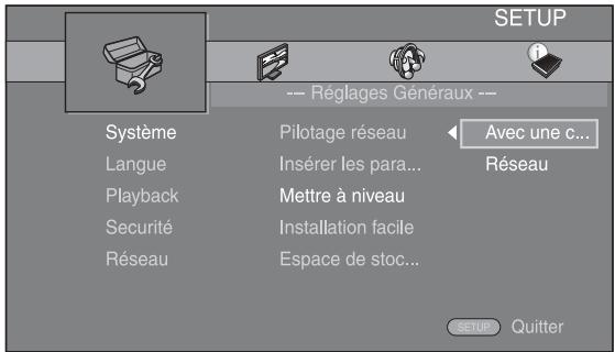 YAMAHA BD-S473,  BDS473,  BD S473 - Sélectionnez la méthode de mise à niveau et lancez la mise à niveau à partir du menu SETUP. - 1