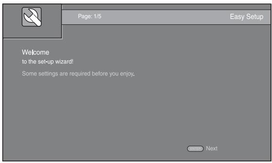 YAMAHA BD-S473, BDS473, BD S473 - Setting with the Initial Wizard/Easy Setup - 1