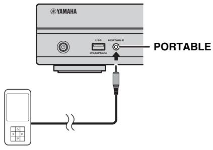 YAMAHA BRX-610BL - Raccordement d'un lecteur audio numérique portable autre qu'un ipod - 1