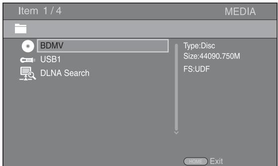 YAMAHA BRX-610BL - Press /  / to select [MEDIA], then press ENTER. - 1