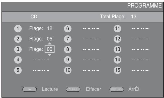 YAMAHA BRX-610BL - Programmation de l'ordre de lecture - 2