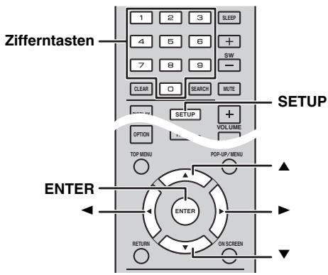 YAMAHA BRX-610BL - Bedienung für das SETUP-MENU - 1