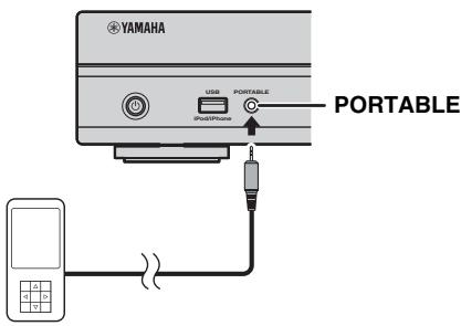 YAMAHA BRX-610BL - Een andere draagbare digitale muziekspeler dan een iPod aansluten - 1