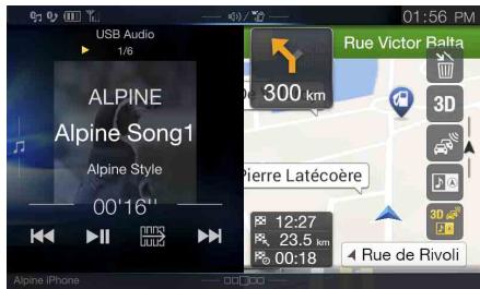ALPINE X901D-G7 - Basculement de l'écran des sources audio sur un écran spécifique - 2