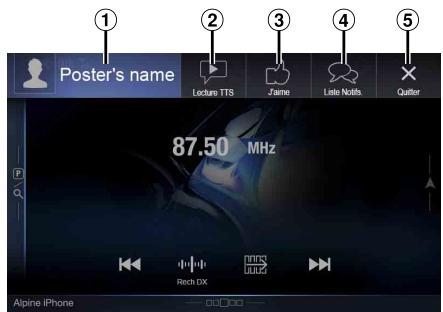 ALPINE X901D-G7 - Réception d'une notification - 1