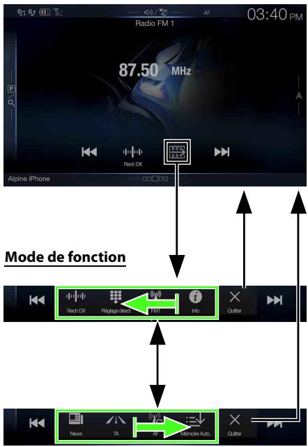 ALPINE X901D-G7 - Exemple d'écran Radio principal - 1