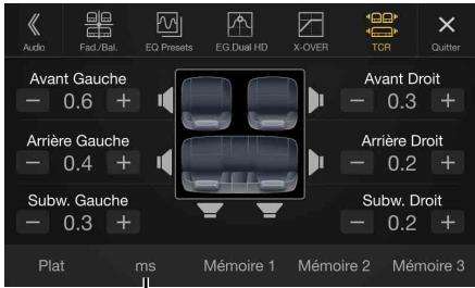 ALPINE X901D-G7 - Réglage Correction AI. Temps (TCR) - 1