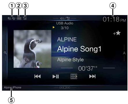ALPINE X901D-G7 - A propos de l'affichage des voyants - 1
