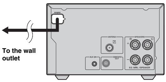 YAMAHA MCR-332 - Connecting the power cable - 1