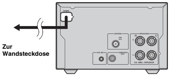 YAMAHA MCR-332 - Anschlieben des Netzkabels - 1