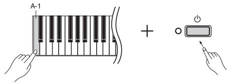 YAMAHA P-45 - Lorsque l'instrument est eteint : - 1