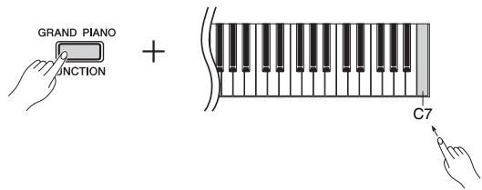 YAMAHA P-45 - Activation/désactivation dessons de confirmation d'opération - 1