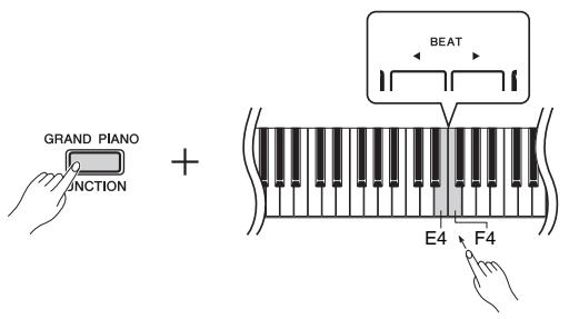 YAMAHA P-45 - Selection d'un temps - 1