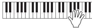 YAMAHA PSR-E353 - Jouez une ou plusieurs notes au clavier pour lancer l'effet Harmony ou Arpeggio. - 1
