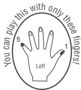 You can play this with only these fingers! Left