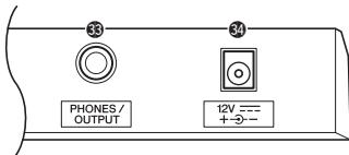 YAMAHA PSR-E353 - Panneau arrière - 2