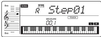 YAMAHA PSR-E353 - Appuyez sur la touche [START/STOP] pour lancer Lesson. - 2