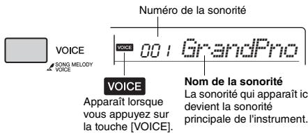 YAMAHA PSR-E353 - Appuyez sur la touche [VOICE] (Sonorité). - 1
