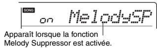 YAMAHA PSR-E353 - Diminution du volume d'une partie mélodique (fonction Melody Suppressor) - 2