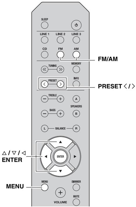 YAMAHA R-S201 - ■ Borrar una emisora presintonizada - 1