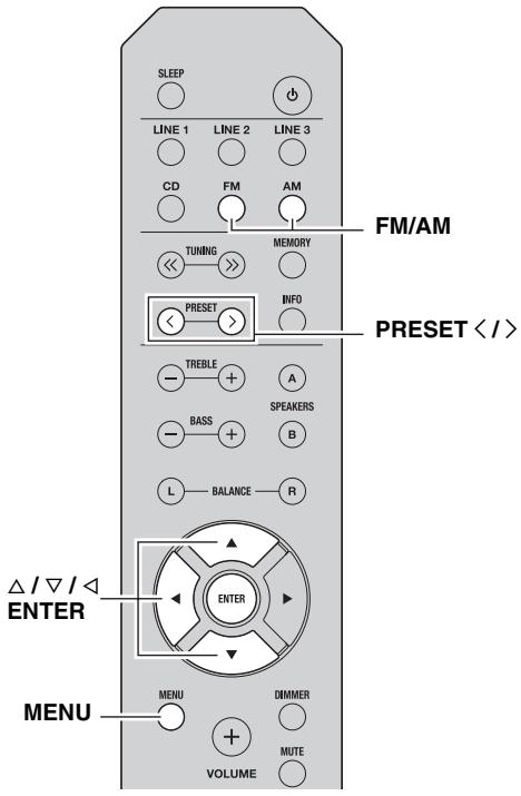 YAMAHA R-S201 - ■ Clearing a preset station - 1