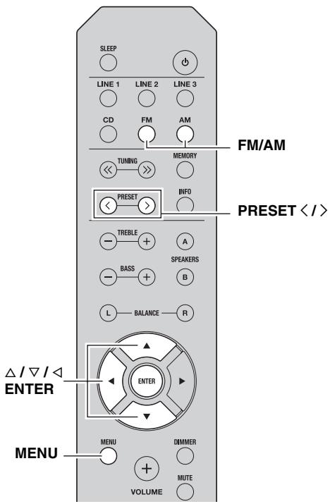 YAMAHA R-S201 - ■ Effacement d'une station présélectionnée - 1