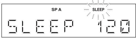 YAMAHA R-S201 - Press SLEEP repeatedly to set the amount of time before this unit is set to standby mode. - 2