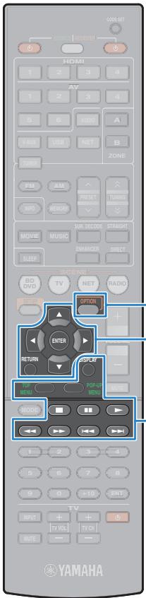 YAMAHA RX-V473 - Menu d'opération - 1