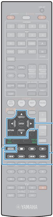 YAMAHA RX-V473 - Menu d'opération - 1