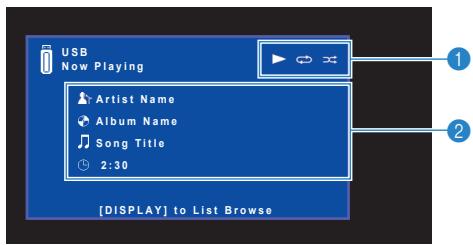 YAMAHA RX-V473 - Écran de lecture - 1