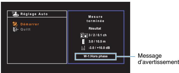 YAMAHA RX-V473 - Messages d'avertissement - 1