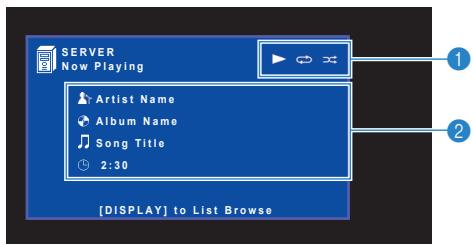 YAMAHA RX-V473 - Écran de lecture - 1
