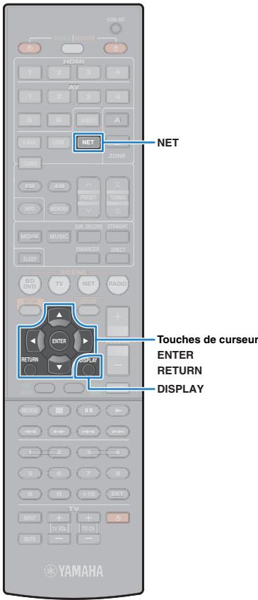 YAMAHA RX-V473 - Pour quitter le menu, appuyez sur OPTION. - 1