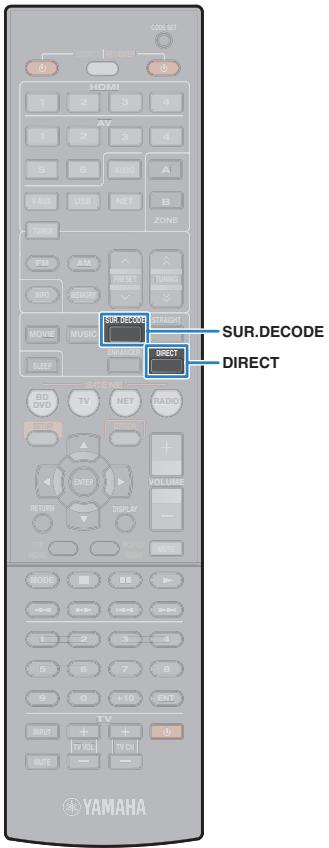 YAMAHA RX-V473 - Appuyez sur STRAIGHT. - 3