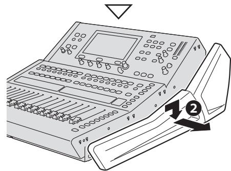 YAMAHA TF5/TF3/TF1 - Préparez la console en retardant les pads latéraux. - 2