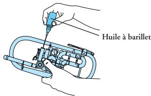 YAMAHA TRUMPET/CORNET/FLUGELHORN/ROTARY TRUMPET - Application de l'huile à barillet (Uniquement pour les trompettes à palettes) - 1