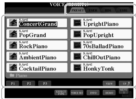 YAMAHA TYROS5 - Configuration de l'écran File Selection - 1