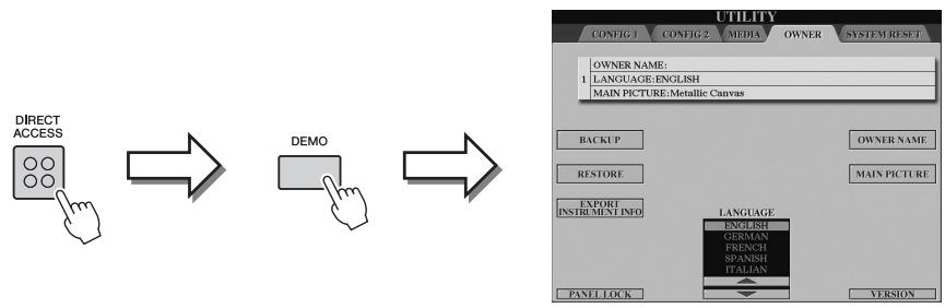 YAMAHA TYROS5 - Selection instantanée de l'écran souhaite—Direct Access - 1