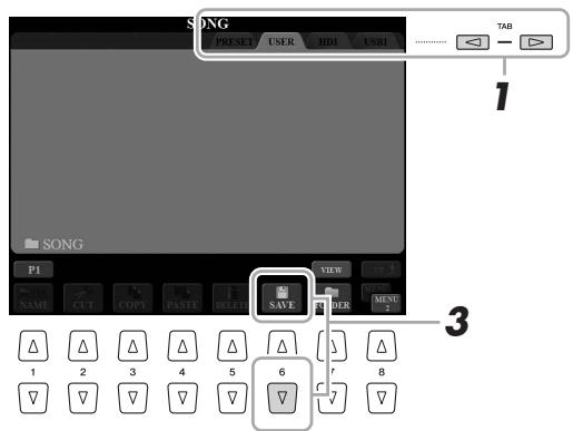YAMAHA TYROS5 - Sauvegarde d'un fichier - 1