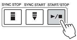 YAMAHA TYROS5 - Appuyez sur la touche [START/STOP] (Début/Arrêt) pour arrêté la reproduction de style. - 1