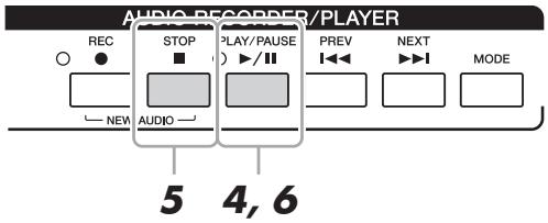 YAMAHA TYROS5 - Appuyez sur la touche [PLAY/PAUSE] pour lancer la reproduction. - 1