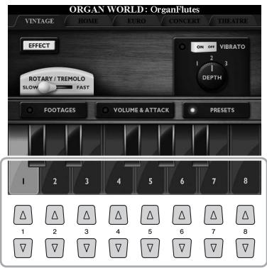 YAMAHA TYROS5 - Utilisez les touches [1 ▲▼]-[8 ▲▼] pour désir la préseLECTION de votrechoix. - 1