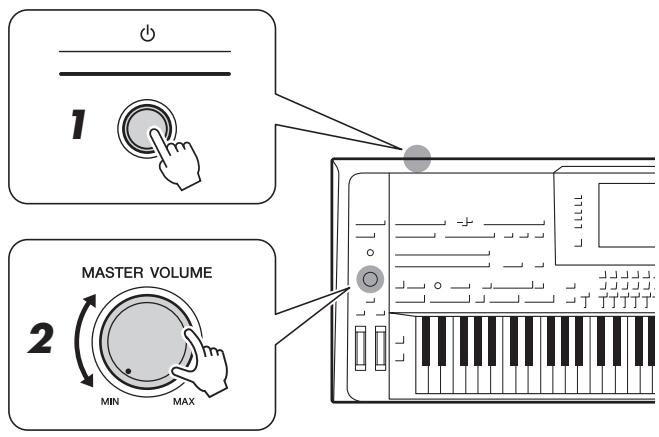 YAMAHA TYROS5 - Mise sous/hors tension de l'instrument - 3